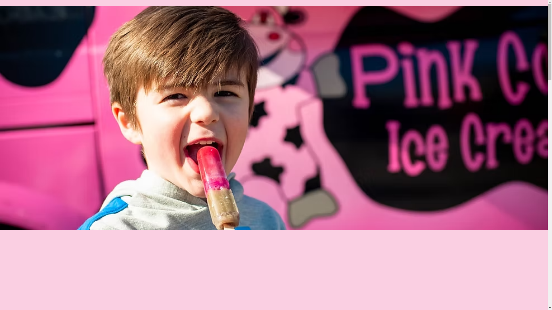 website screenshot of https://www.pinkcowicecream.com/
