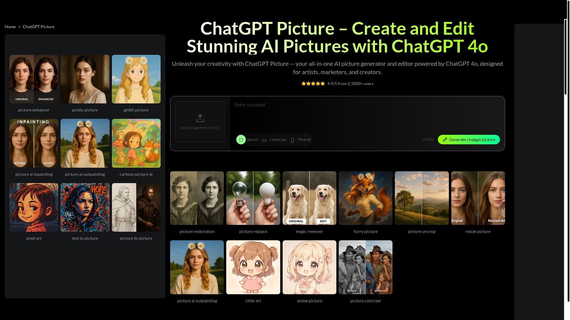 website screenshot of https://chatgptpicture.pages.dev/