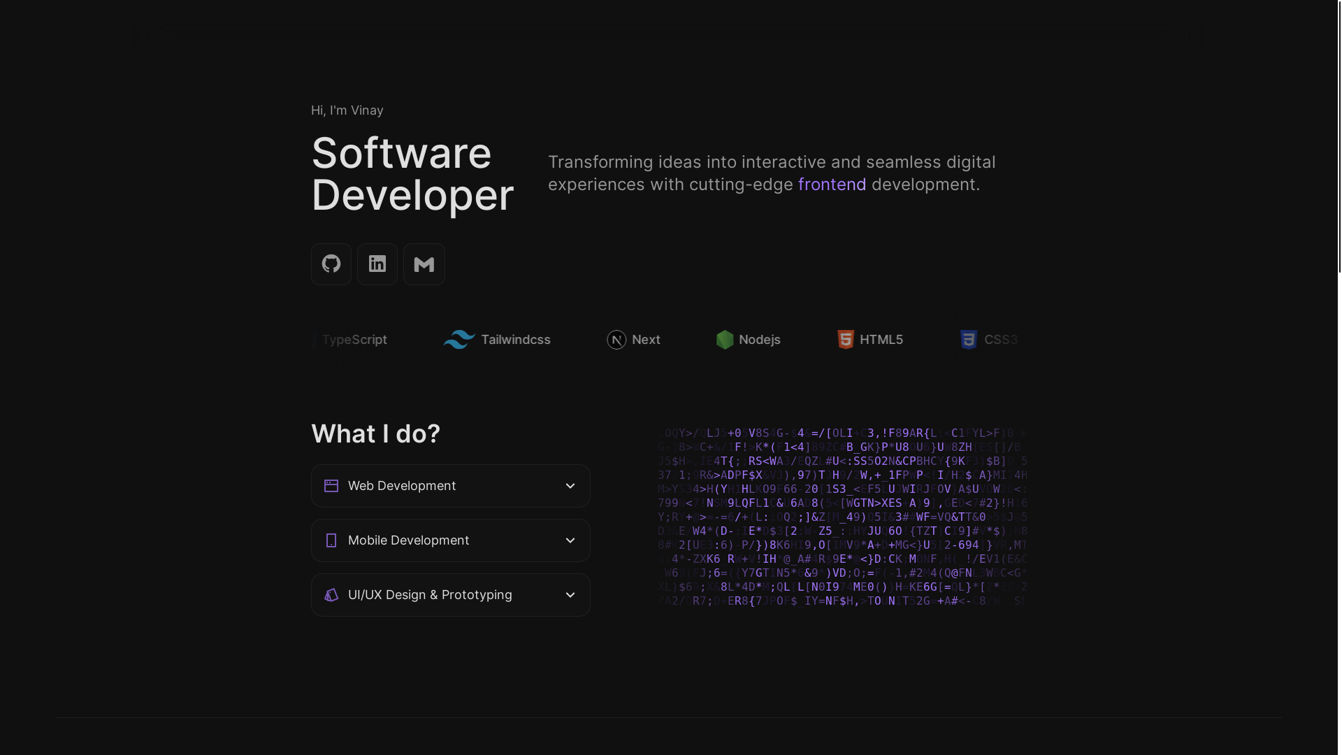 website screenshot of https://mhvinay.pages.dev/