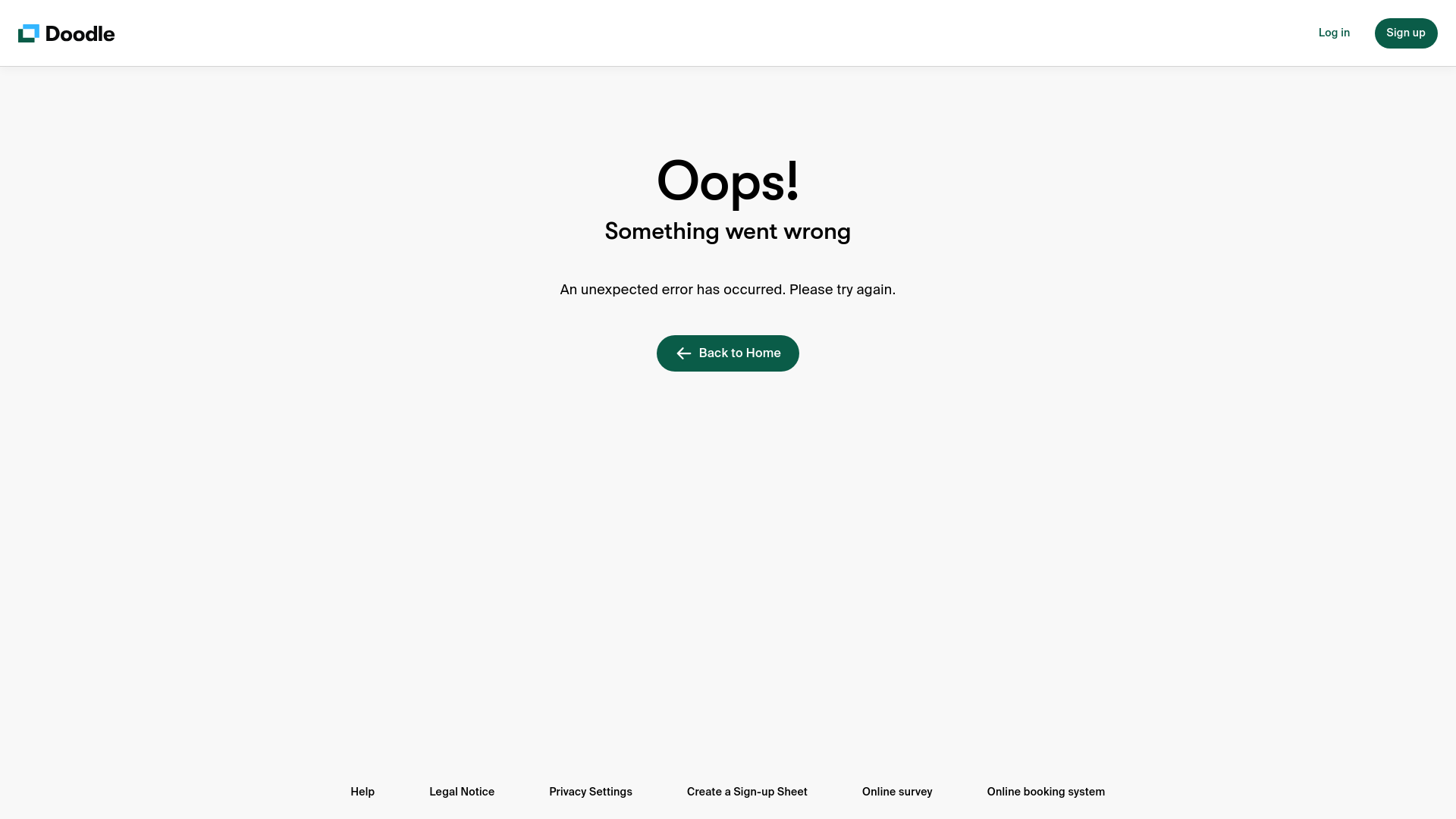 website screenshot of https://doodle.com/group-poll/participate/e3J4jYrd