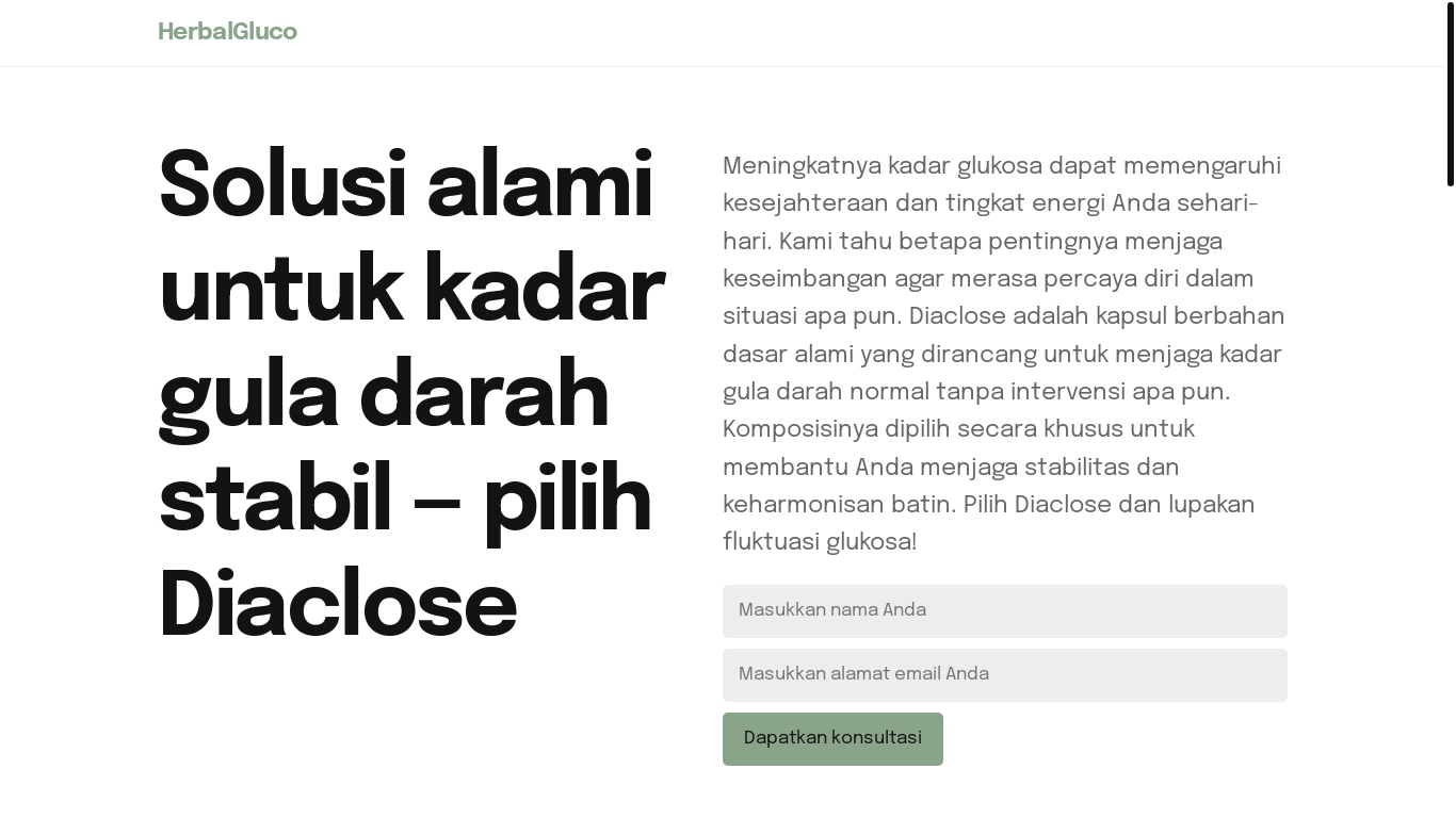 website screenshot of https://herbalglucotrack.com/