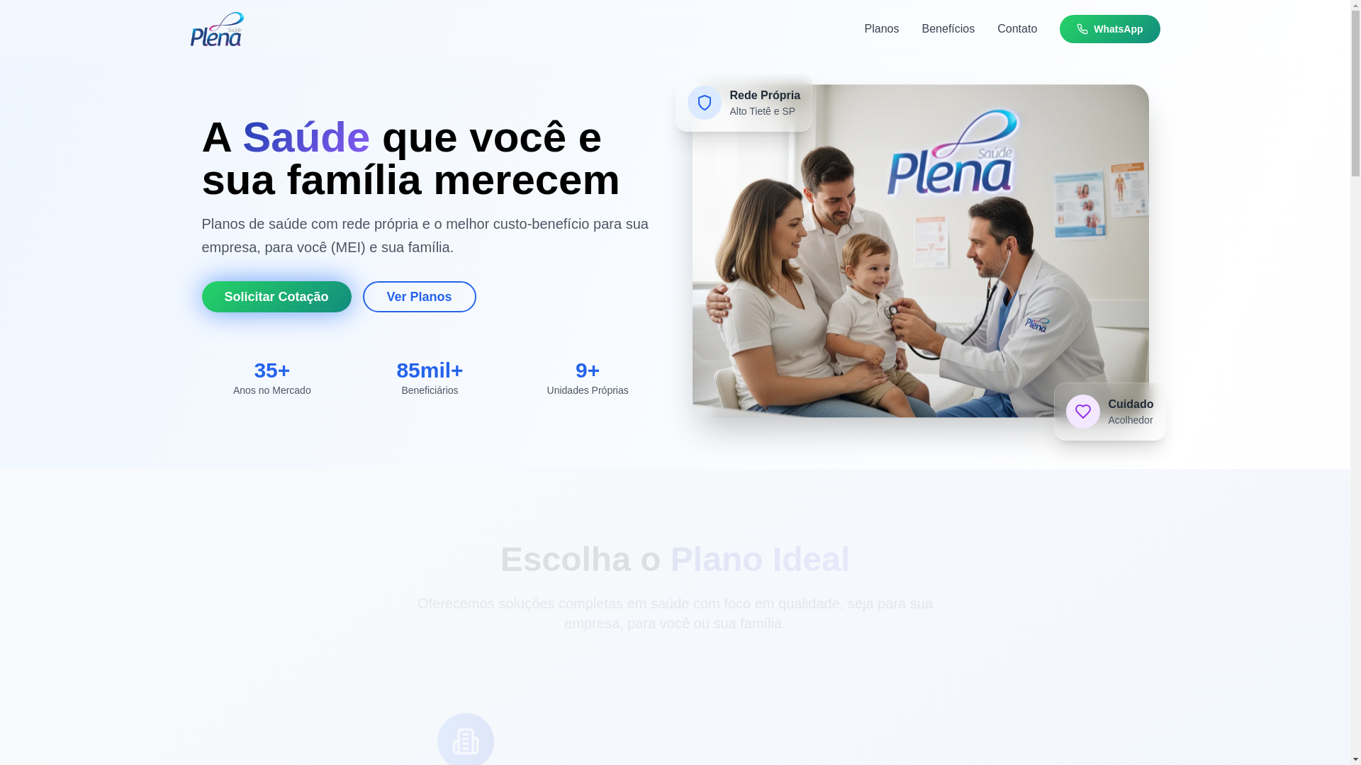 website screenshot of https://plenasaudevenda.com.br/