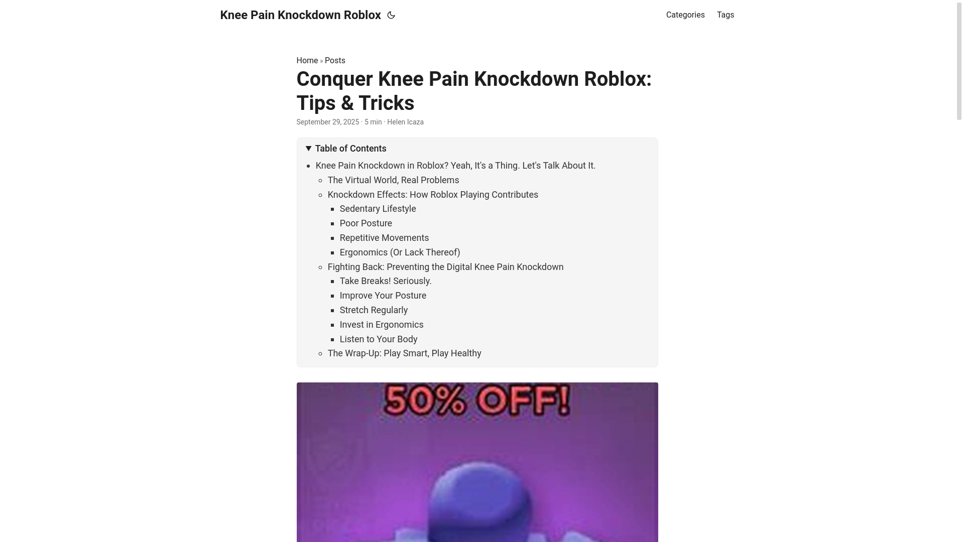 website screenshot of https://knee-pain-knockdown-roblox.pages.dev/