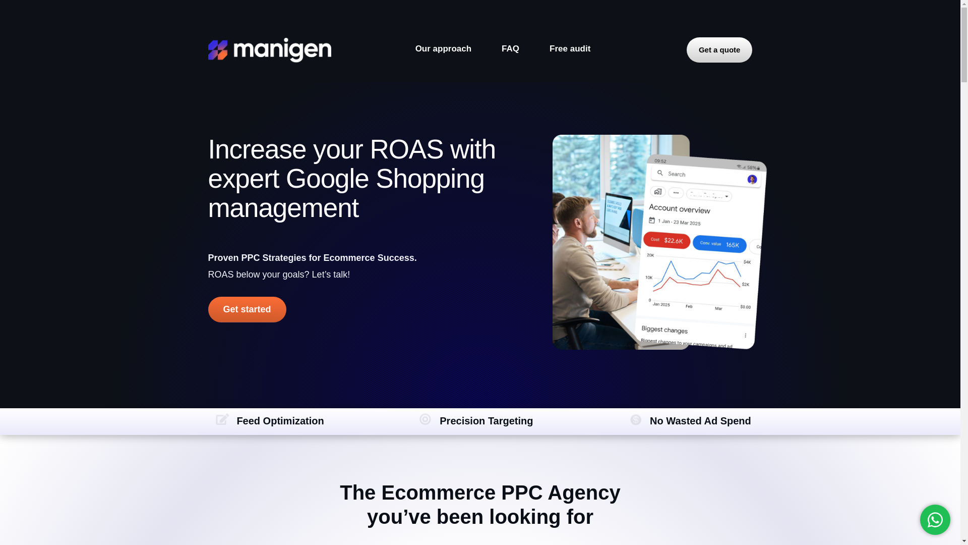website screenshot of https://trymanigen.com/