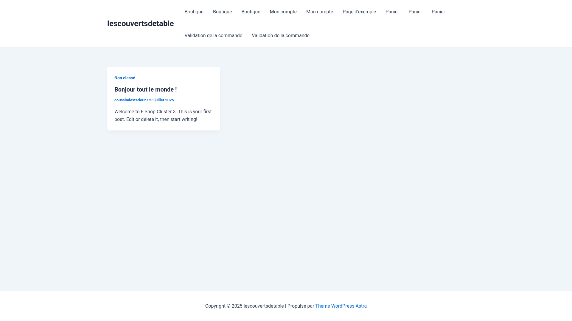 website screenshot of https://lescouvertsdetable.fr/