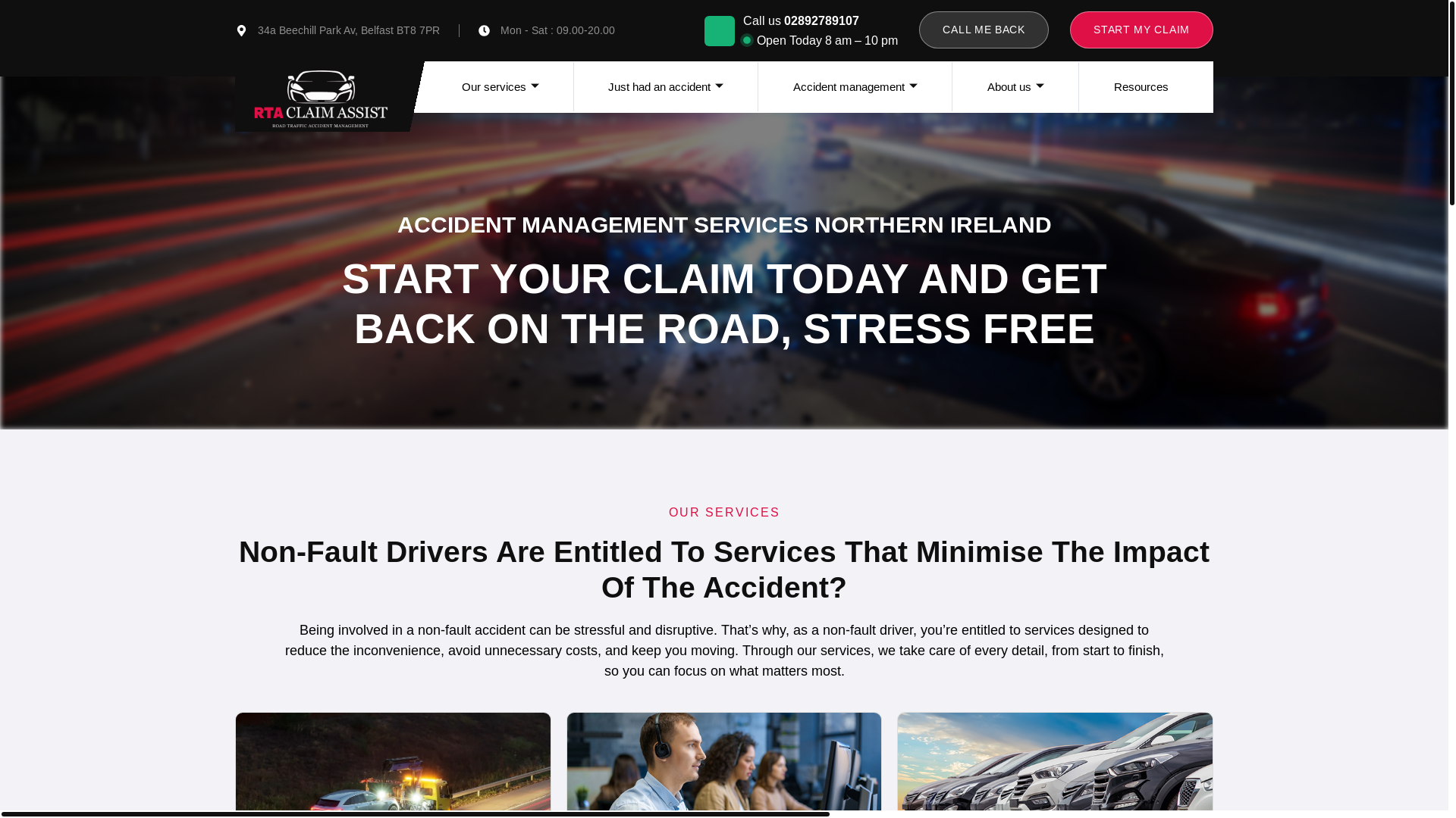 website screenshot of https://trustclaimsni.co.uk/