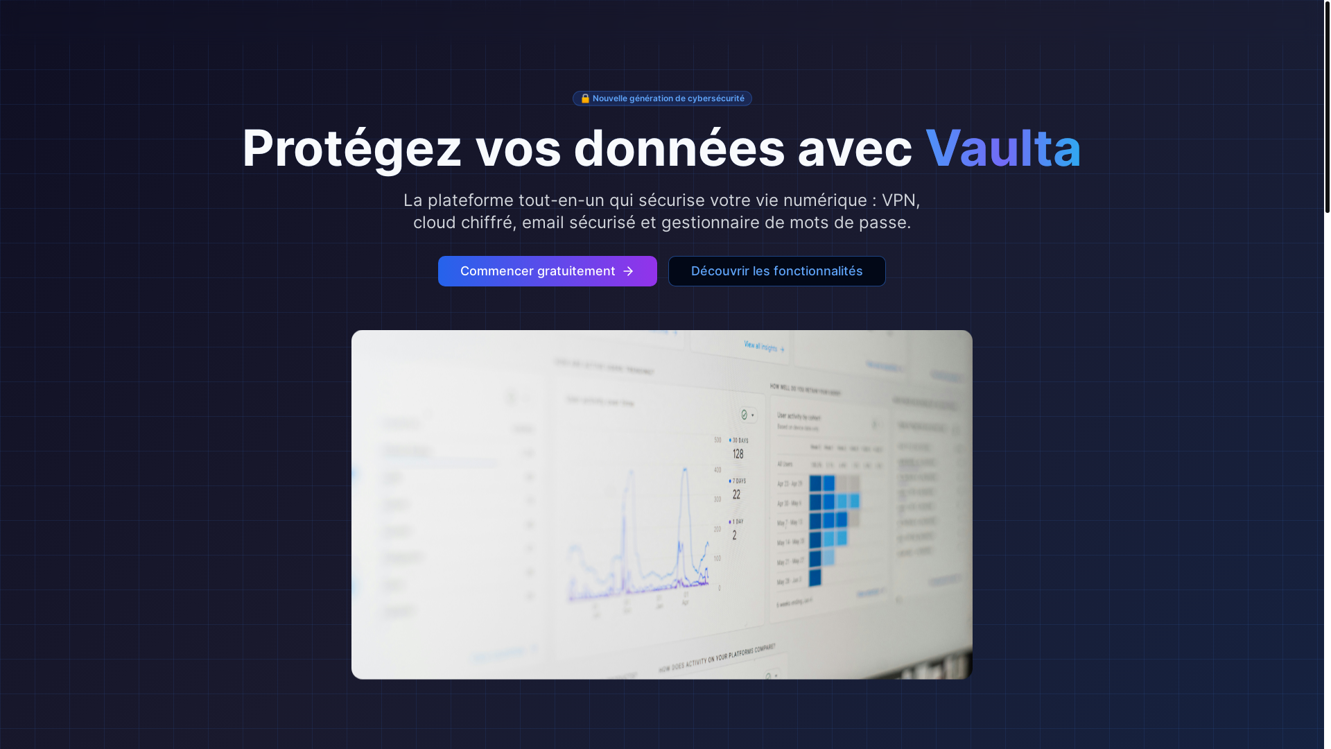 website screenshot of https://vaultasecur.com/