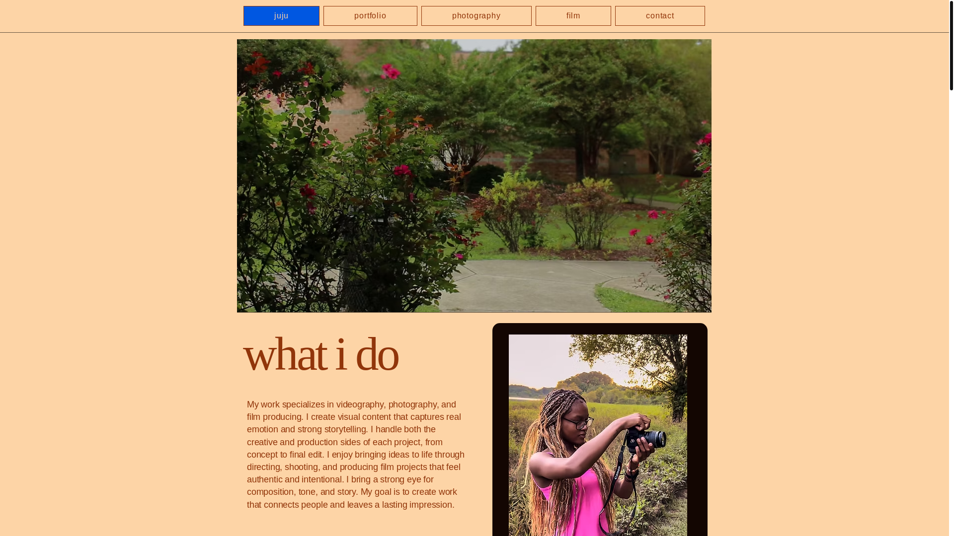 website screenshot of https://jujufilmworks.com/