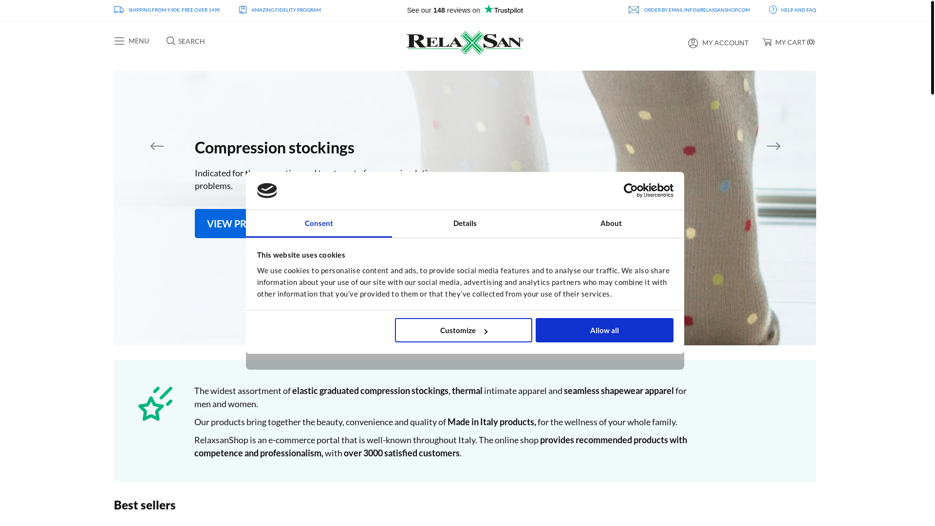 website screenshot of https://relaxsan.cl/