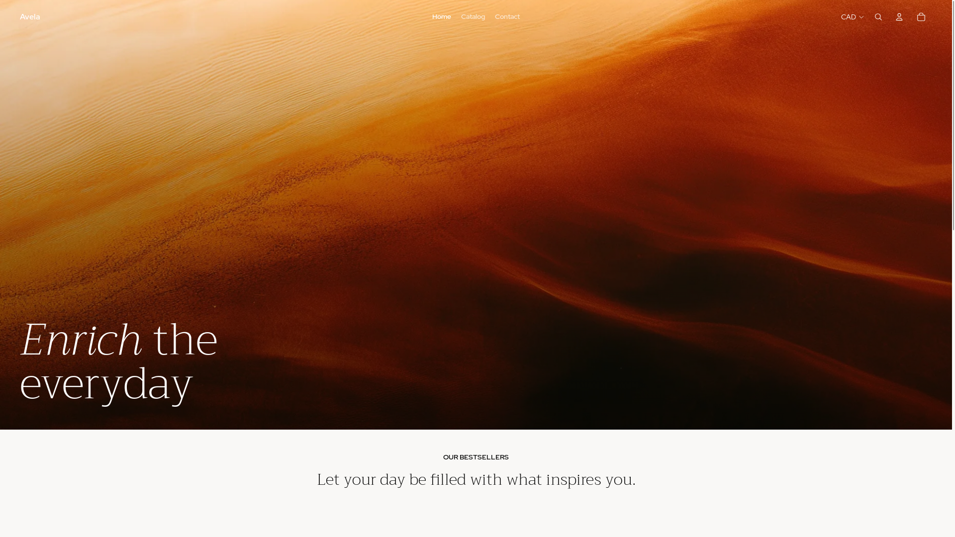 website screenshot of https://avelapure.com/
