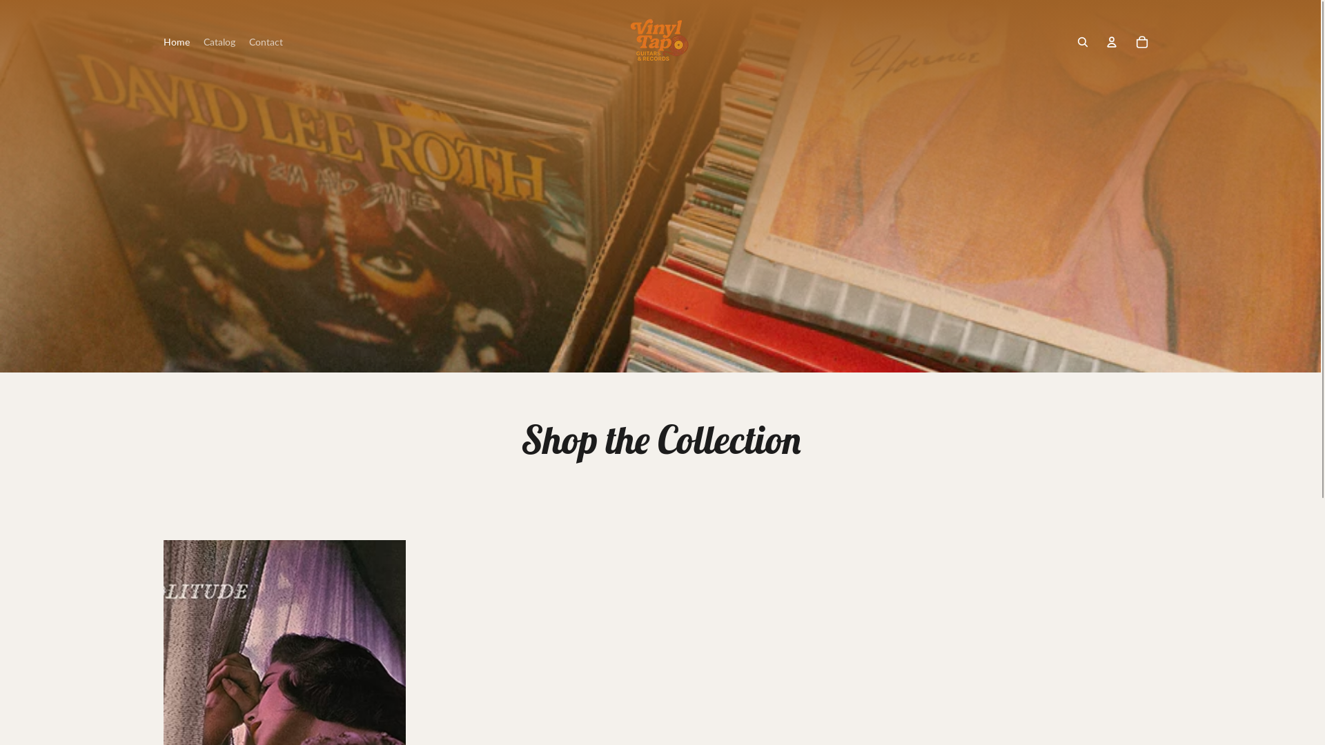 website screenshot of https://vinyltapguitarsrecords.com/
