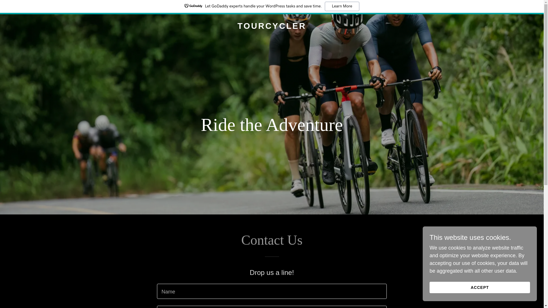 website screenshot of https://tourcycler.com/