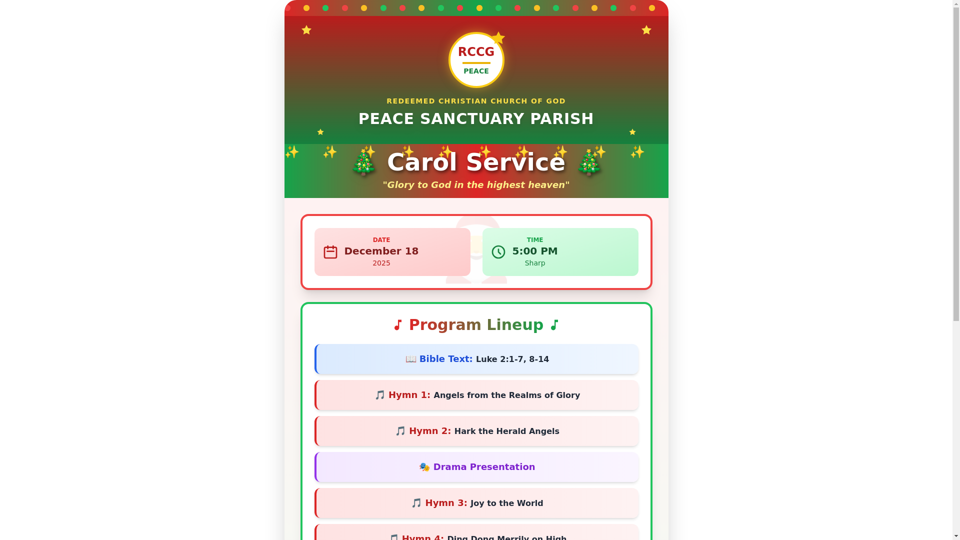 website screenshot of https://rccg-peace-sanctuary.pages.dev/