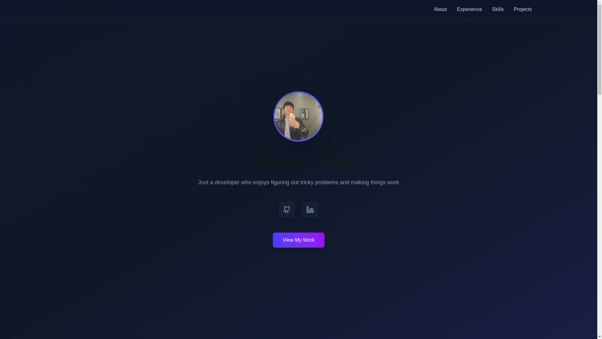 website screenshot of https://johnnyktran.com/