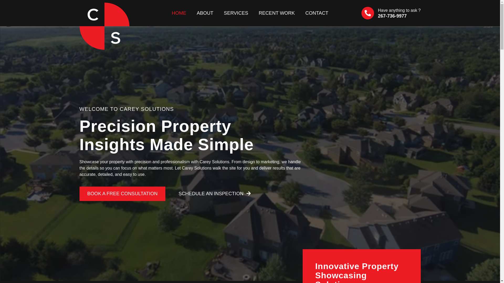 website screenshot of https://careysolutionss.com/