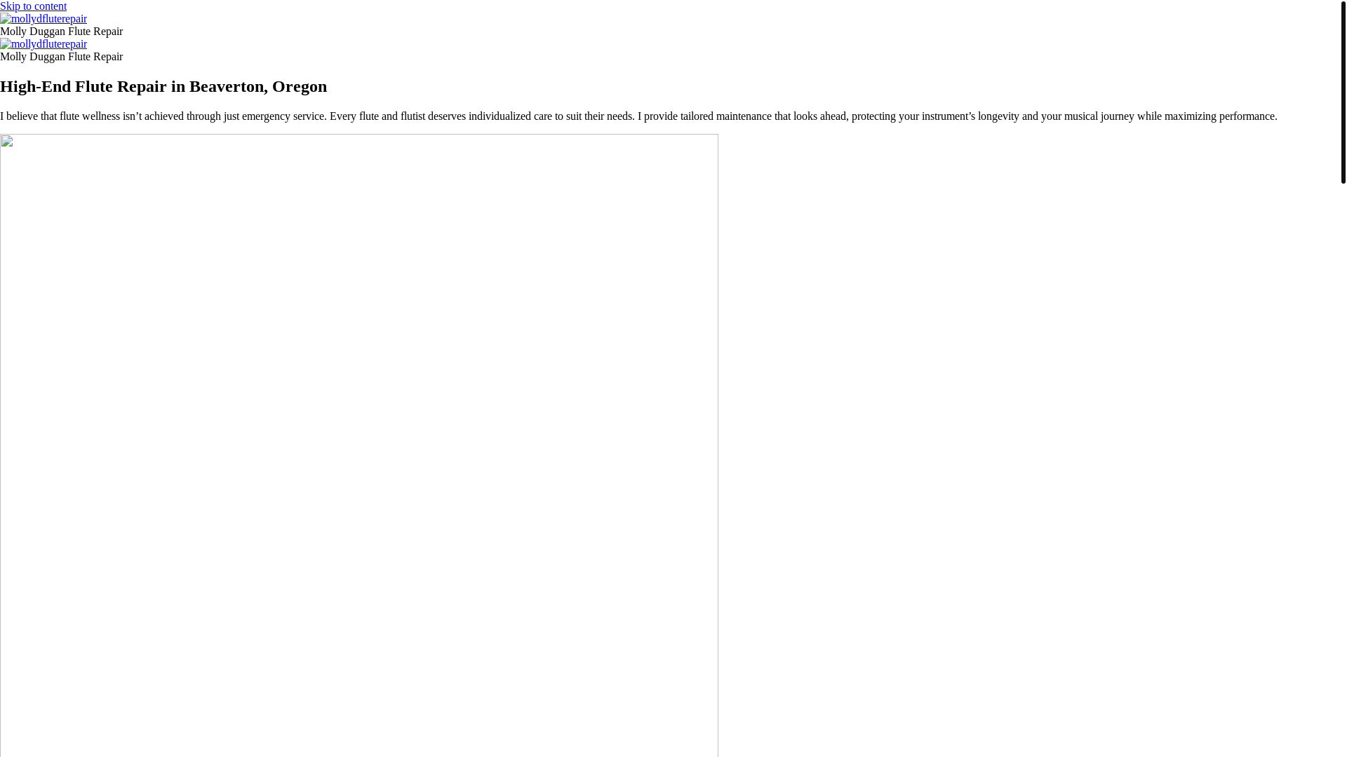 website screenshot of https://mollydfluterepair.com/