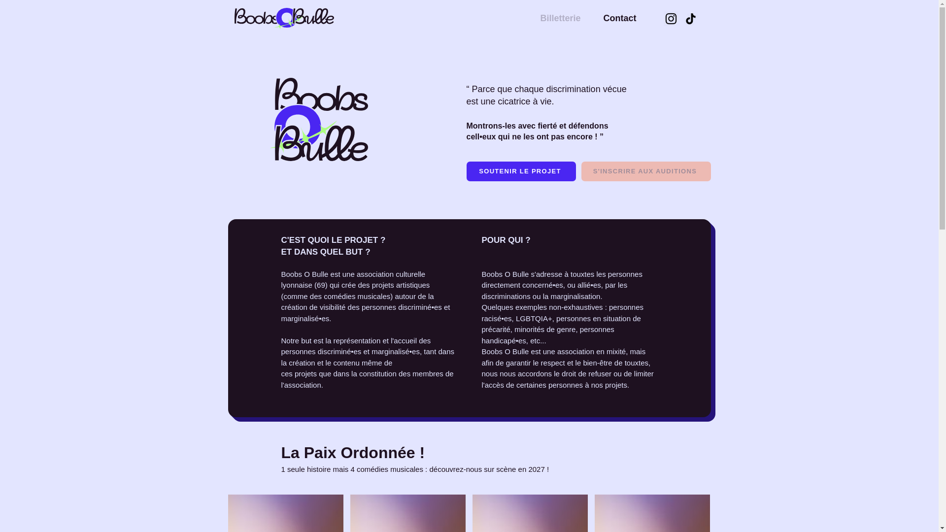 website screenshot of https://boobsobulle.fr/