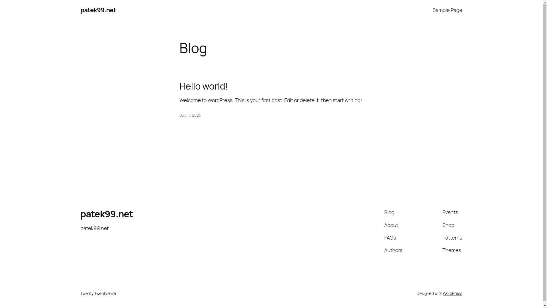 website screenshot of https://patek99.net/
