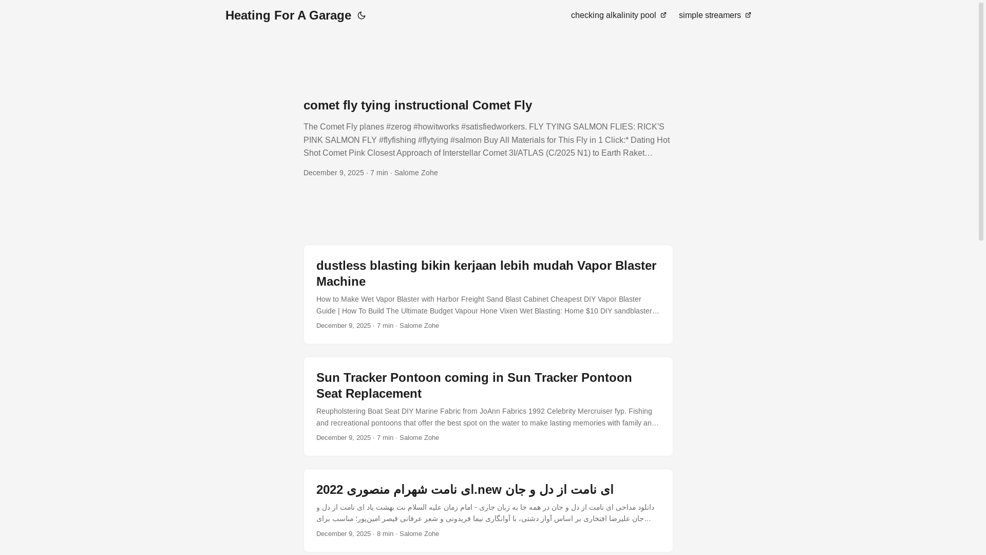 website screenshot of https://heatingforagarage.pages.dev/