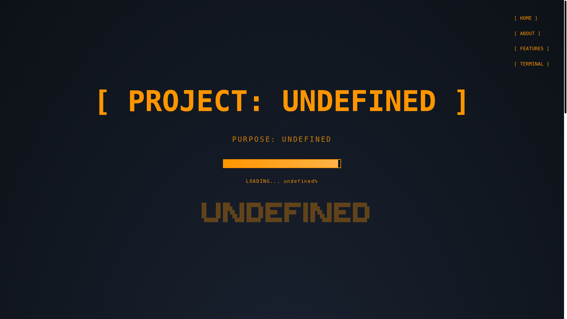 website screenshot of https://undefinedada.xyz/