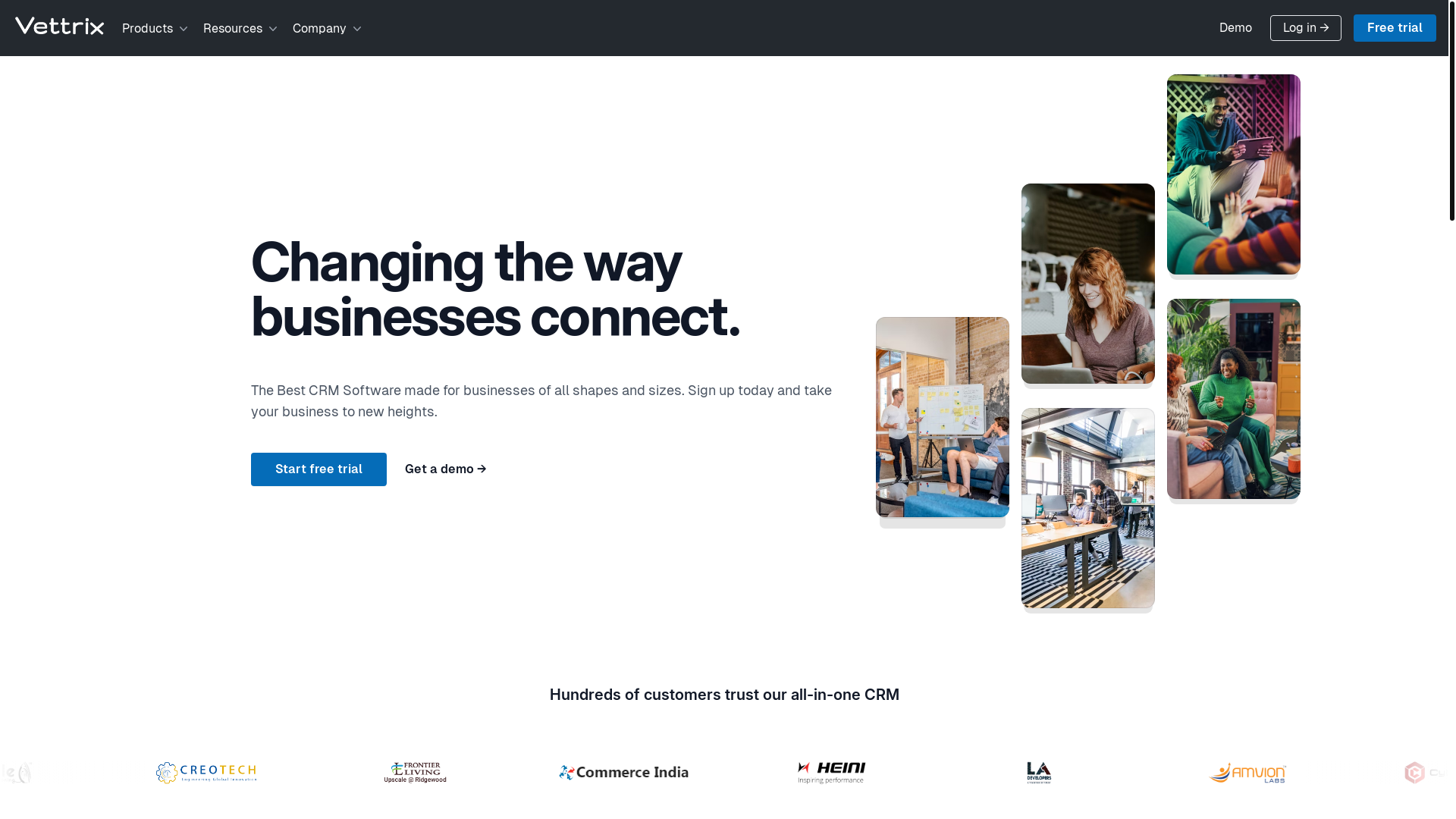 website screenshot of https://vettrixcloud.org/