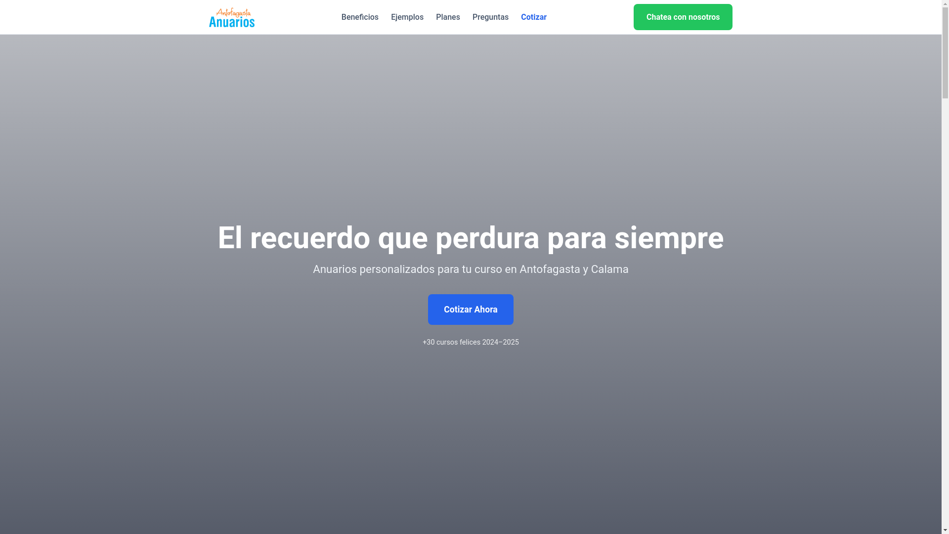 website screenshot of https://anuariosantofagasta.cl/
