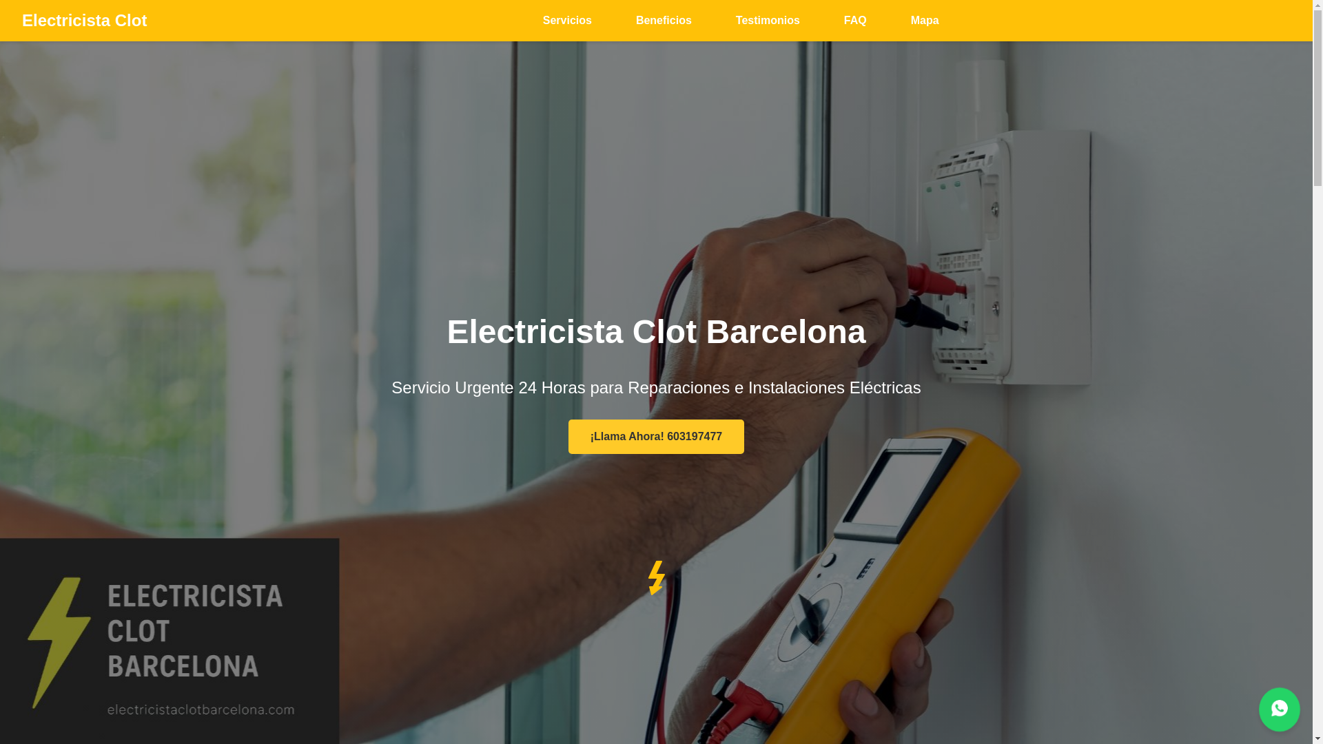 website screenshot of https://electricistaclotbarcelona.pages.dev/