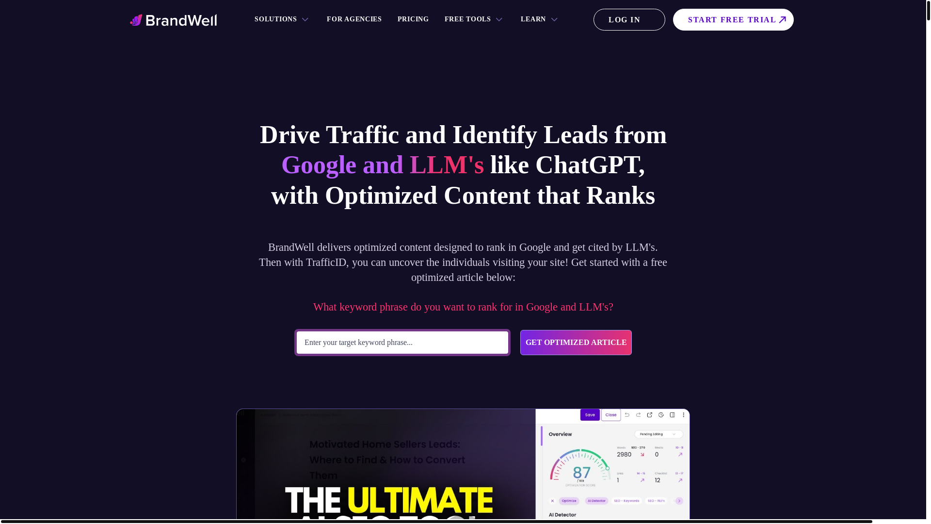 website screenshot of https://brandwellapp.com/