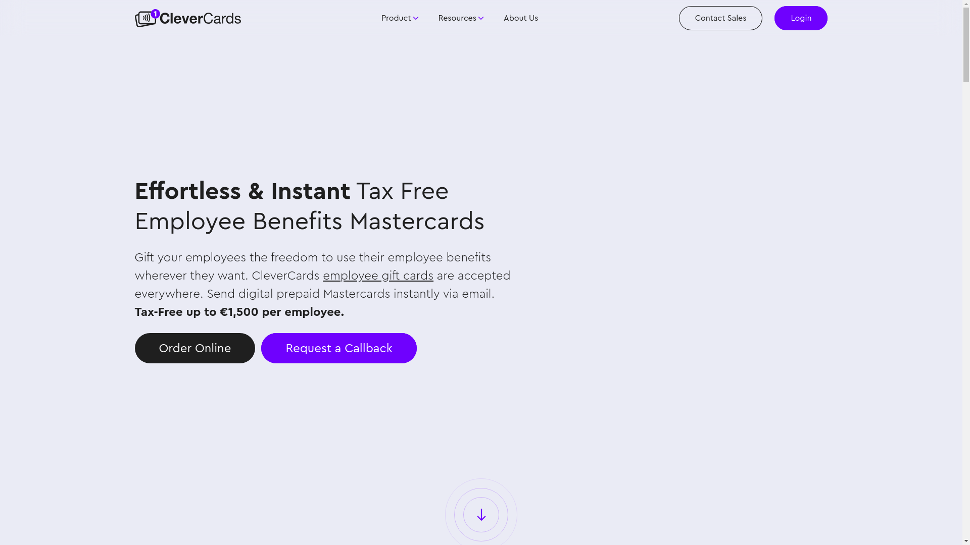 website screenshot of https://clevercards10.com/