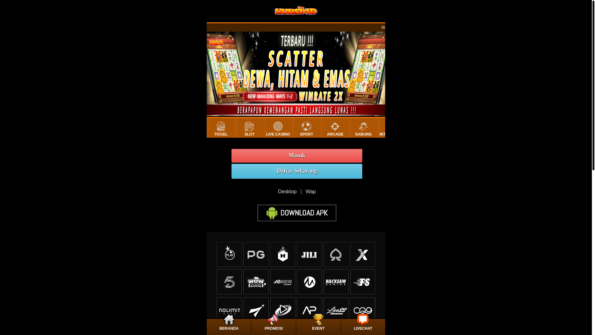website screenshot of https://ampkursi4djuara.com/