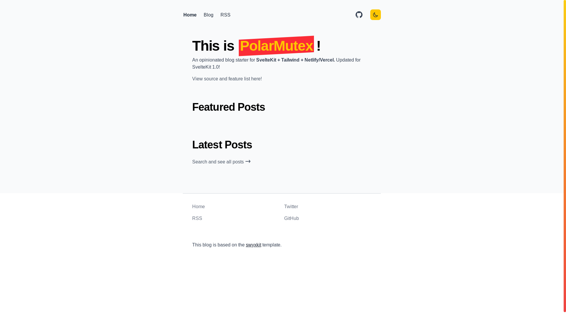 website screenshot of https://polarmutex.dev/