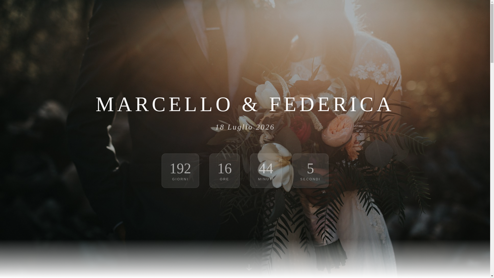 website screenshot of https://marcelloefederica.it/