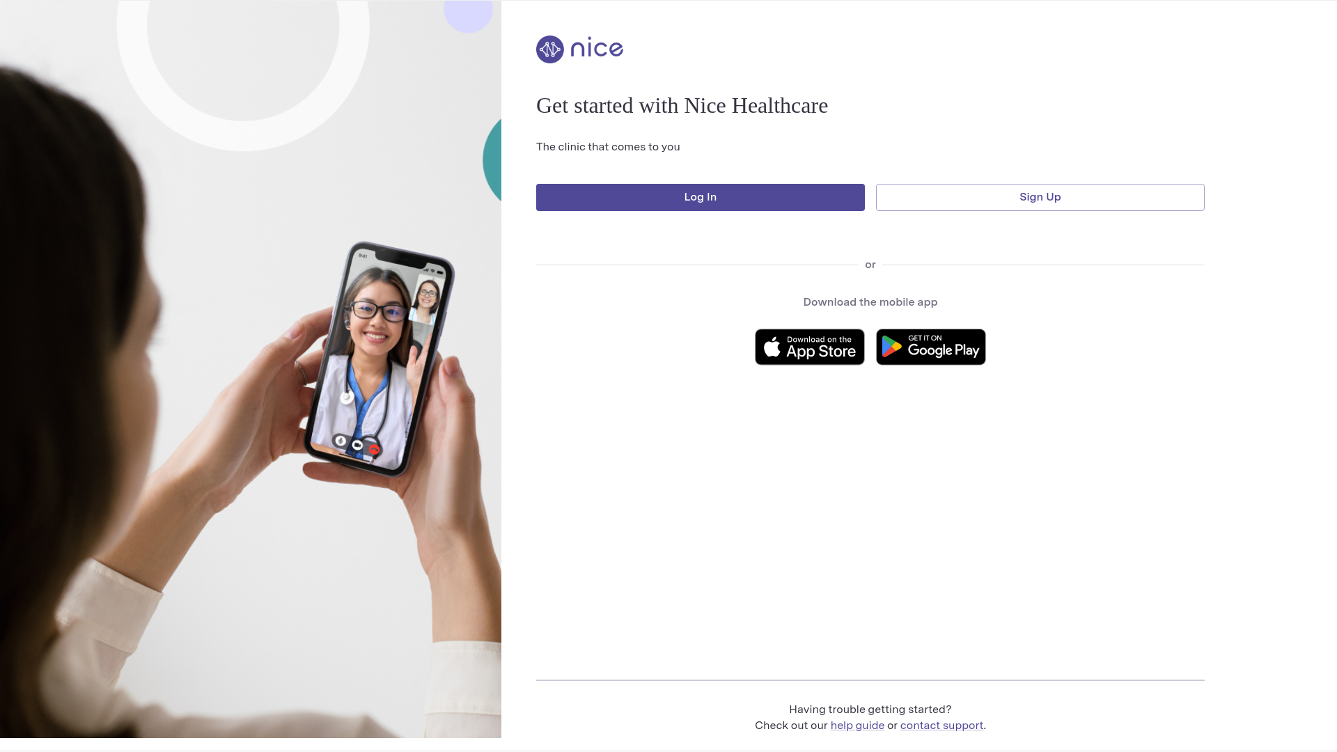 website screenshot of https://patient-web-staging.pages.dev/
