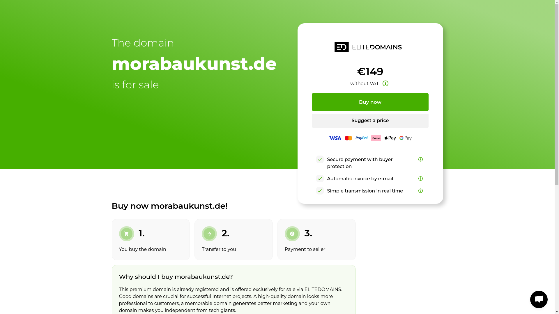 website screenshot of https://morabaukunst.de/