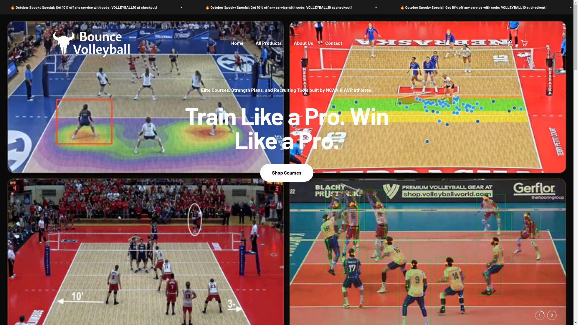 website screenshot of https://bouncevolleyballl.com/