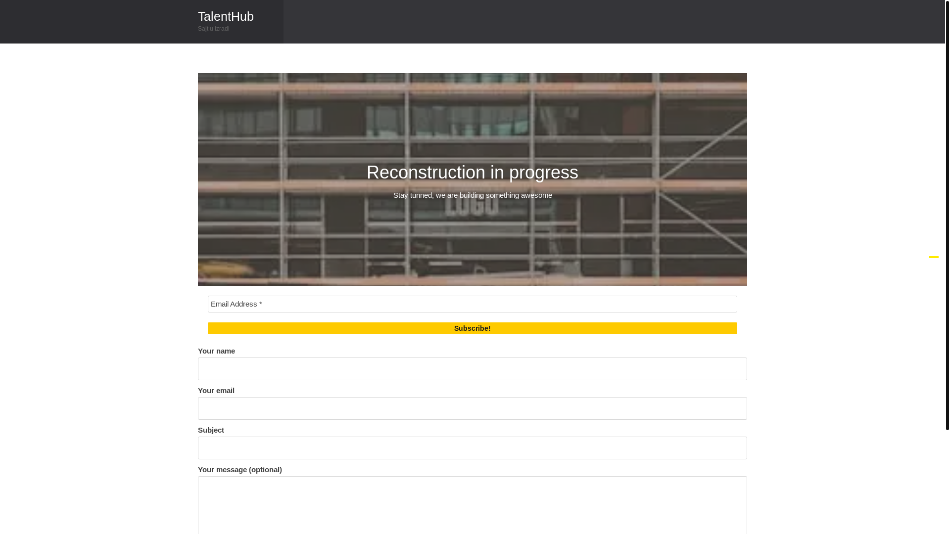 website screenshot of https://talenthub.hr/