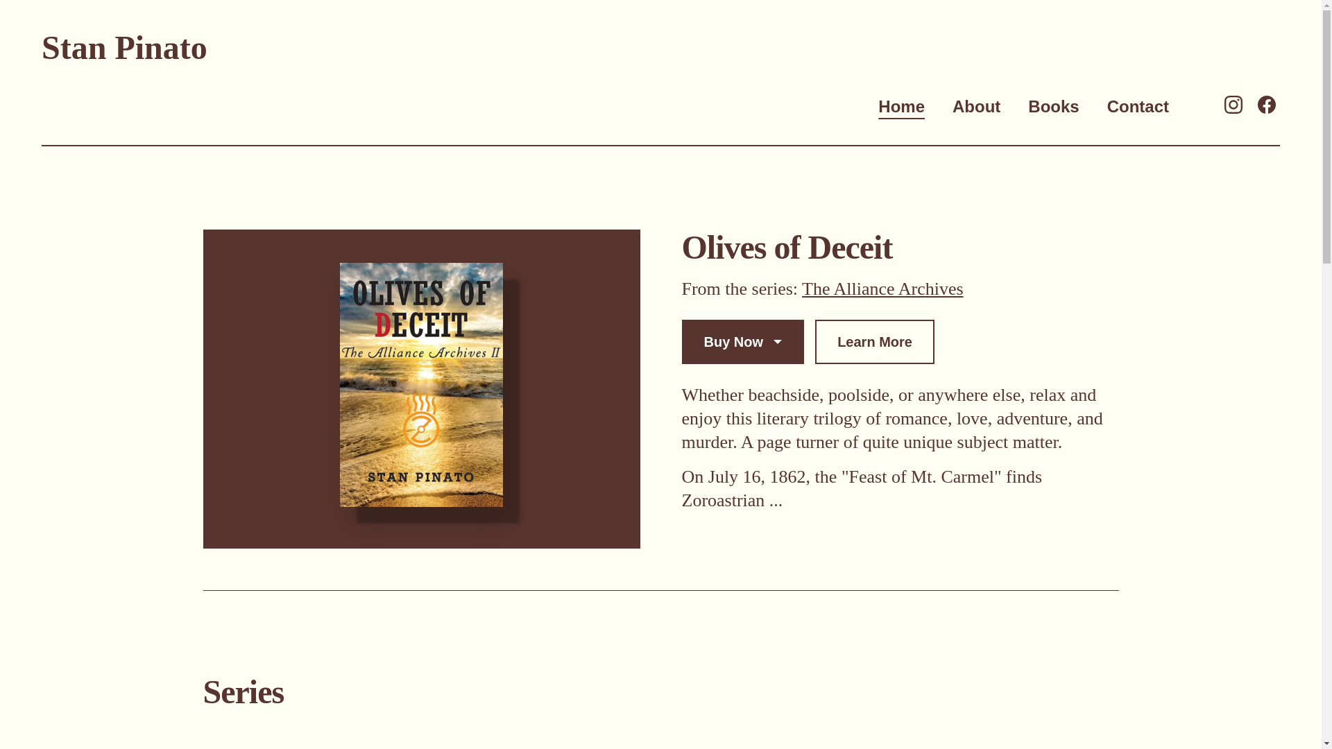 website screenshot of https://stanpinatobooks.com/