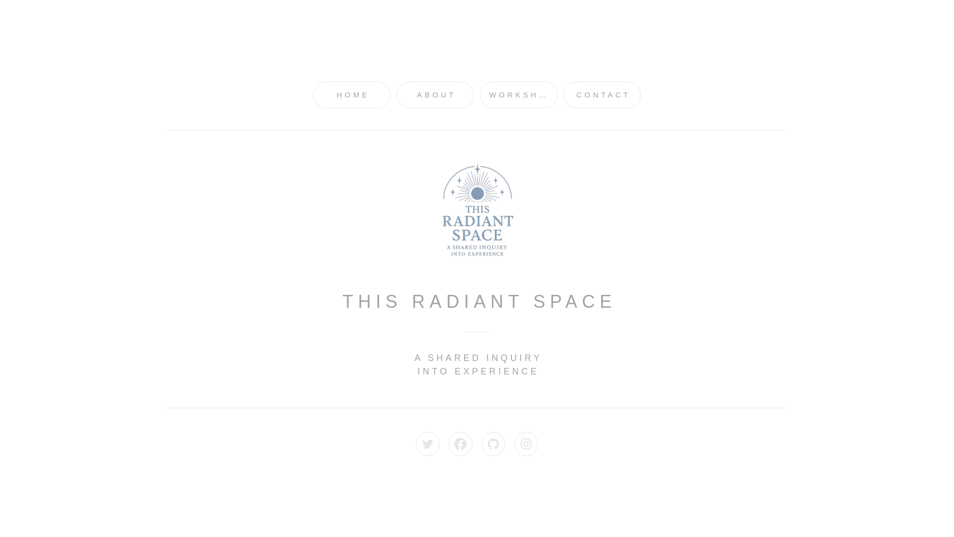 website screenshot of https://thisradiantspace.com/