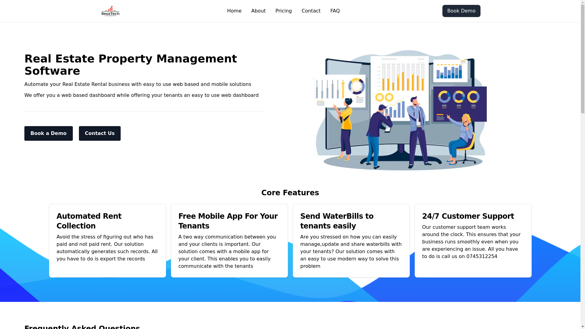 website screenshot of https://ilevatech.co.ke/