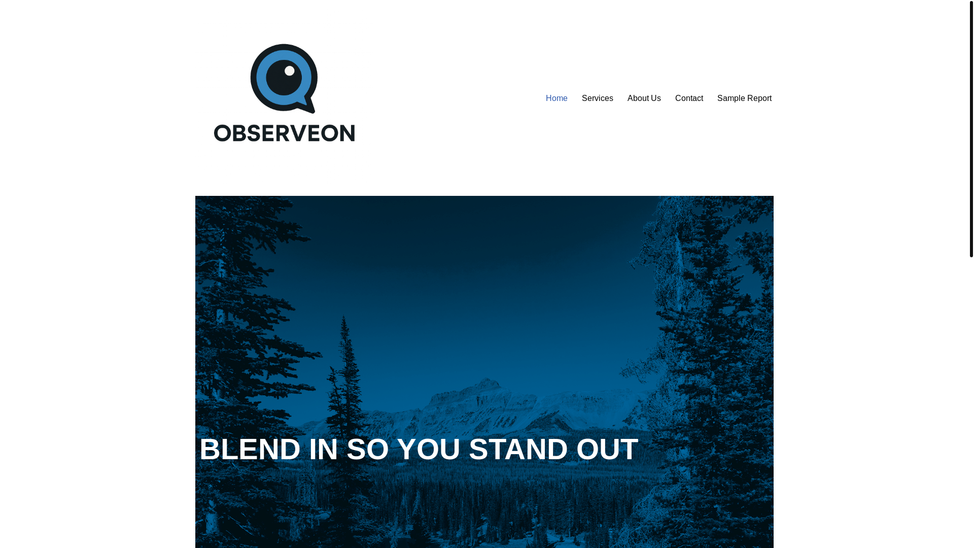 website screenshot of https://observeon.co.uk/