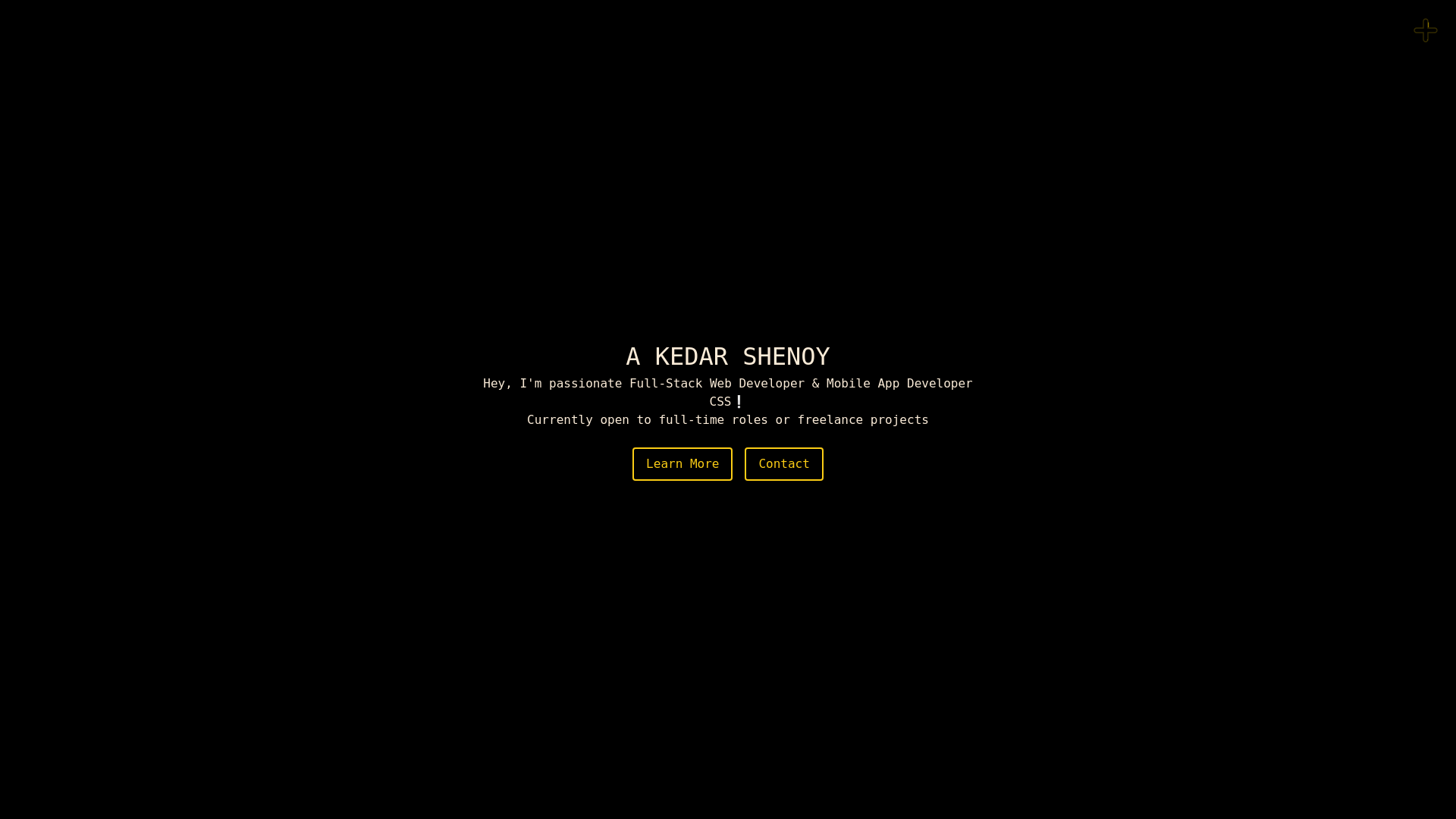 website screenshot of https://kedarshenoy.pages.dev/