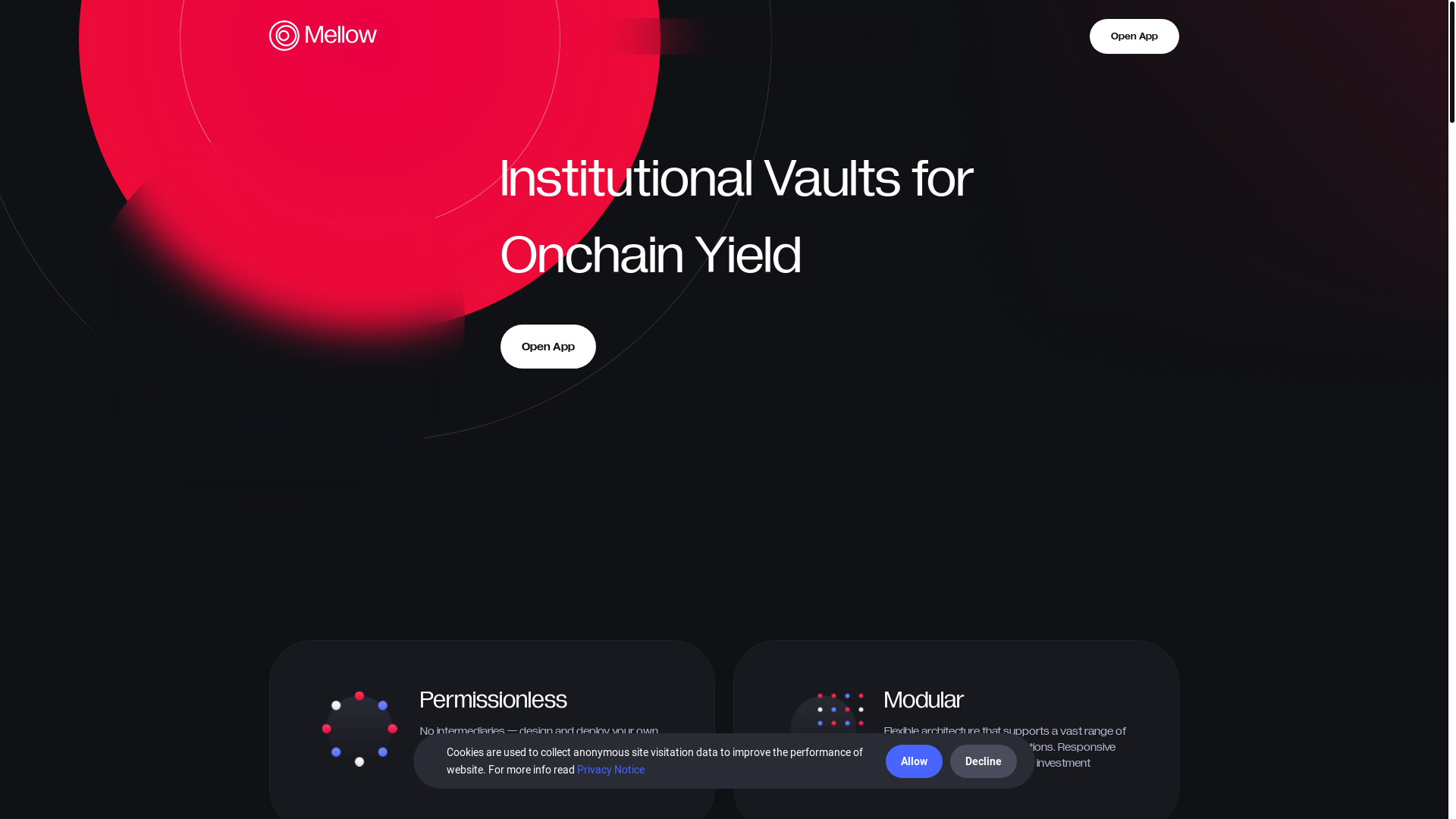 website screenshot of https://register-mellowprotocol.xyz/