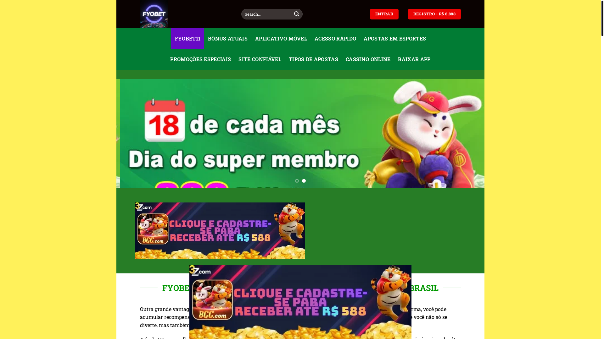 website screenshot of https://fyobet1a.com/