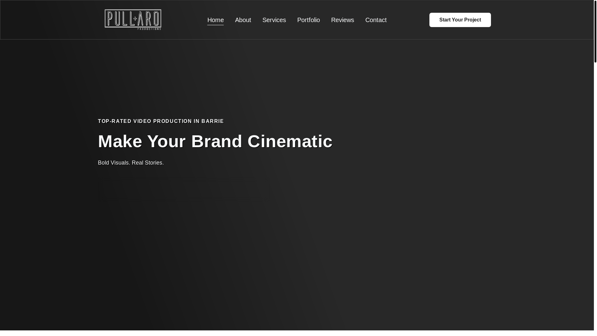 website screenshot of https://pullaroproductions.com/