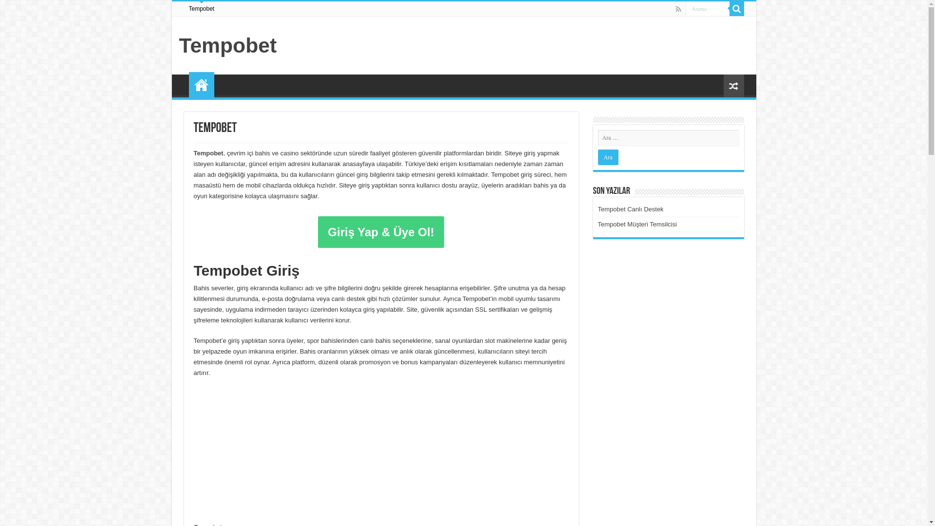 website screenshot of https://tempobetlinkbul.com/