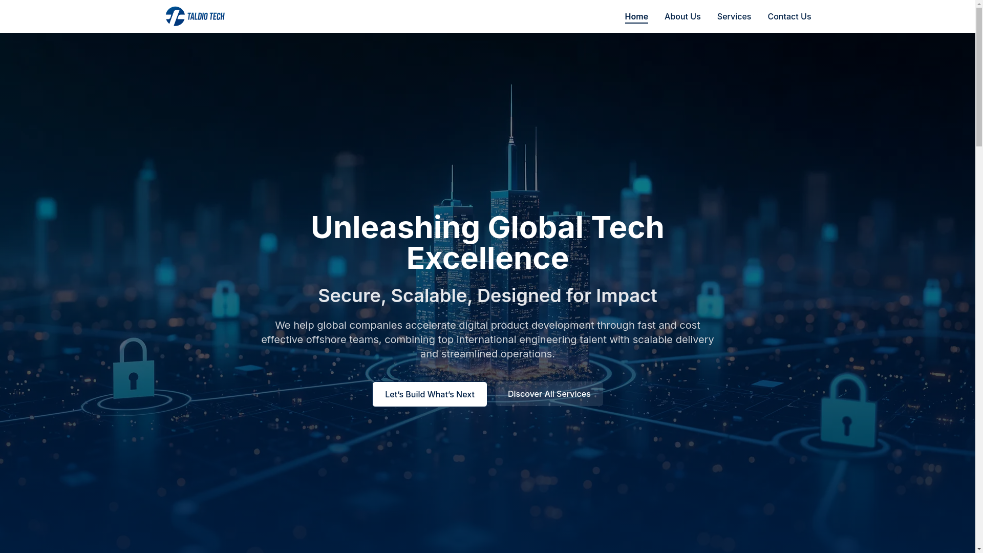 website screenshot of https://frontend-taldio-tech.pages.dev/