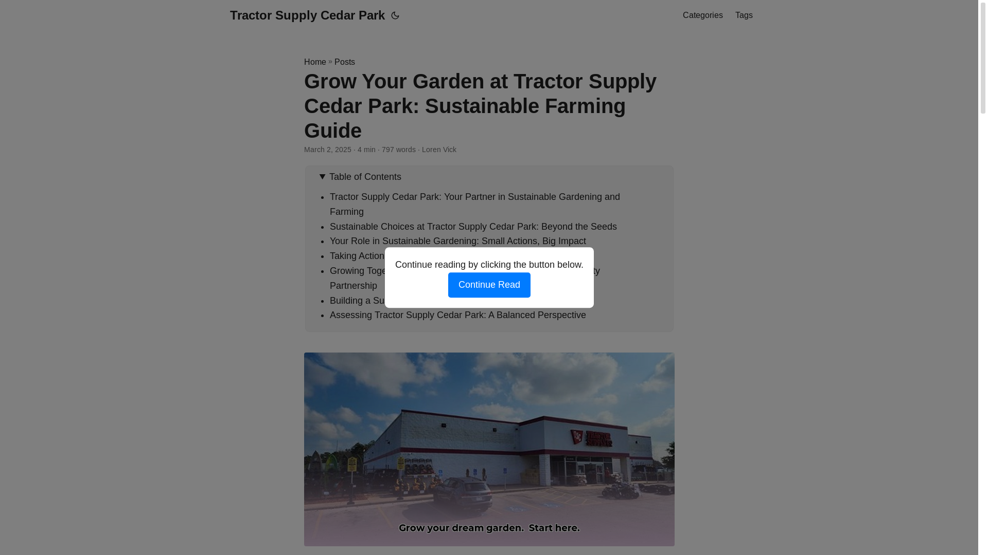 website screenshot of https://tractor-supply-cedar-park.pages.dev/