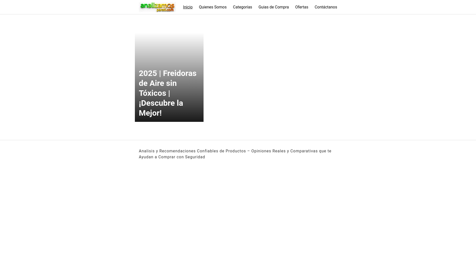 website screenshot of https://analizamosparati.com/