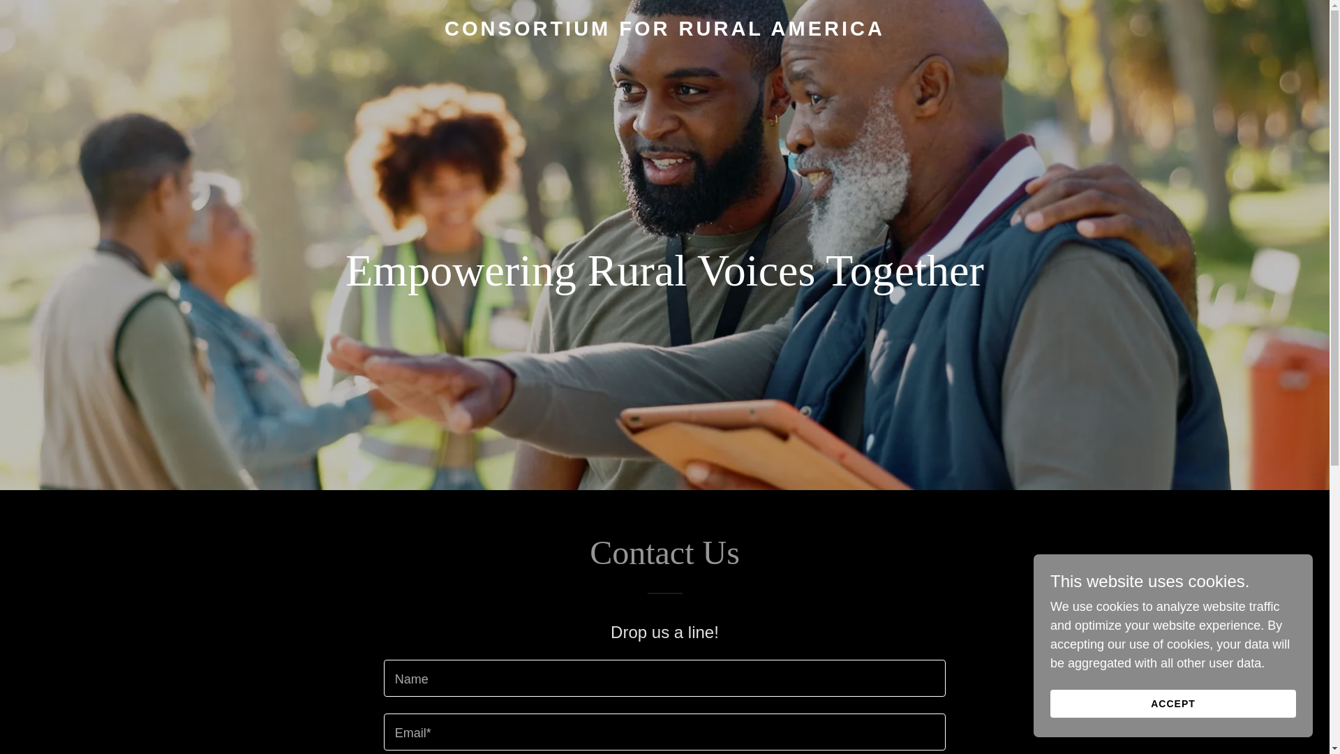 website screenshot of https://consortiumforruralamerica.com/