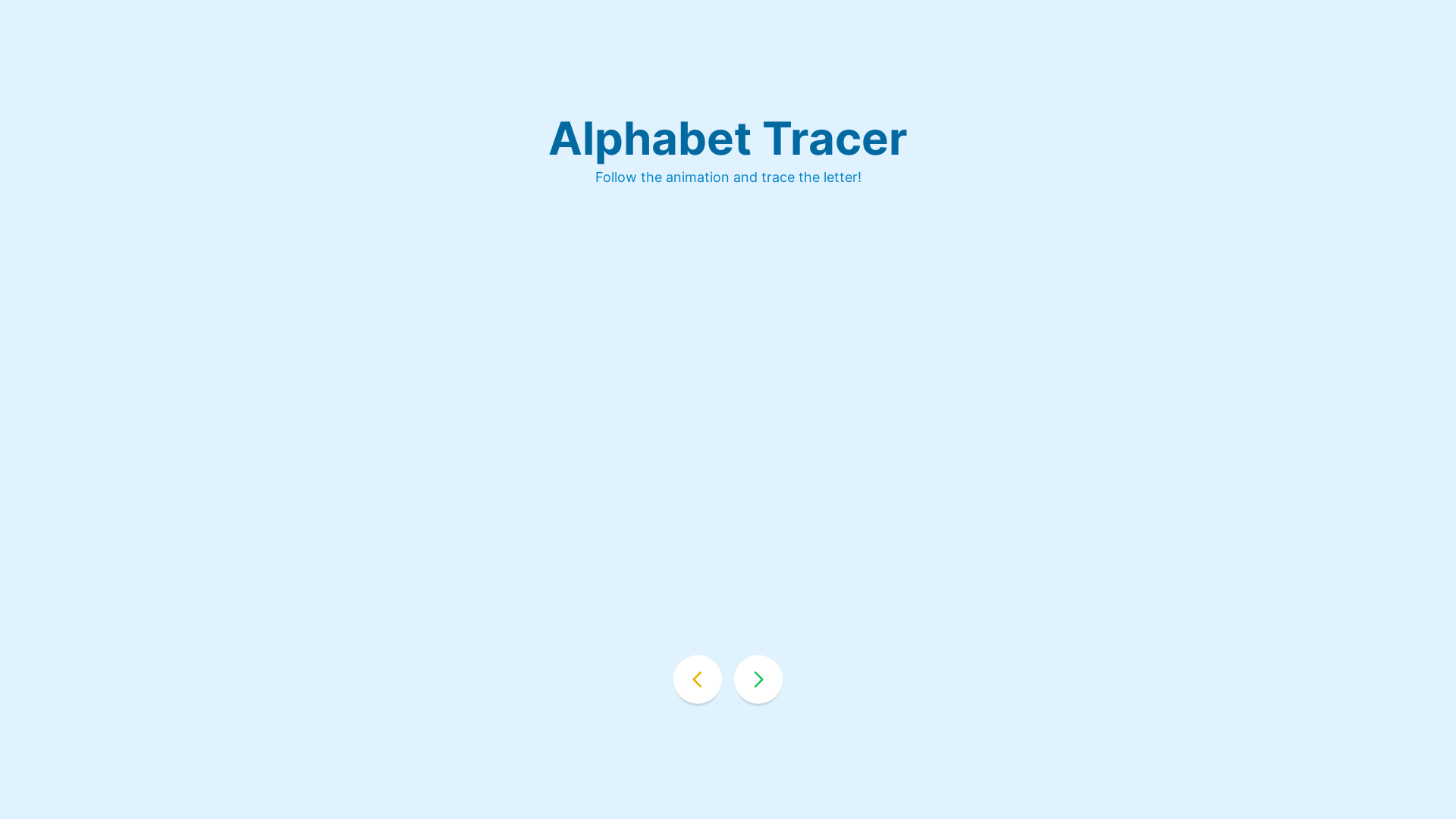 website screenshot of https://alphabet-tracer-for-kids.pages.dev/